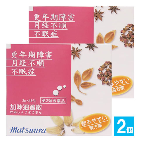 【第2類医薬品】加味逍遙散エキス〔細粒〕82g×48包(16日分)×2個セット【松浦薬業】かみしょうようさん