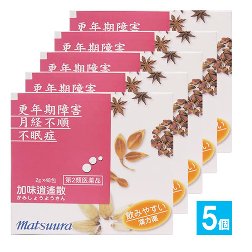 【第2類医薬品】加味逍遙散エキス〔細粒〕82g×48包(16日分)×5個セット【松浦薬業】かみしょうようさん
