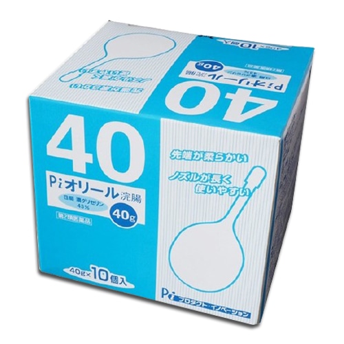 【第2類医薬品】Piオリール浣腸40g×10コ入(1箱)【プロダクト・イノベーション】【池尻製薬】先端が柔らかい