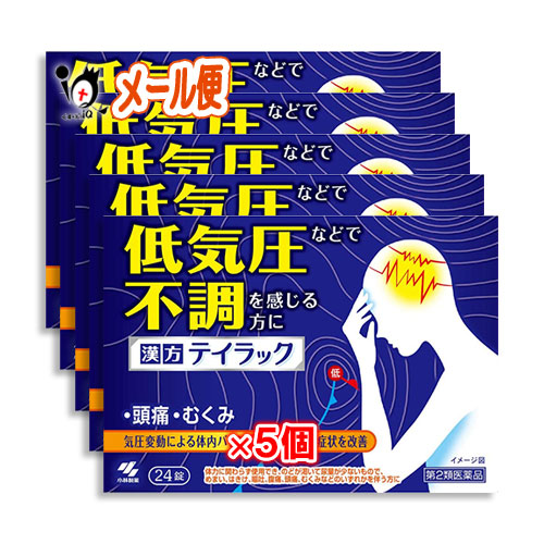 【第2類医薬品】テイラック 24錠×5個セット【小林製薬】低気圧などで不調を感じる方に 気圧変動による体内バランスの乱れに伴う症状を改善