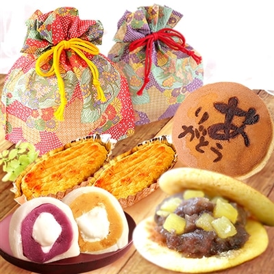 誕生日 プレゼント 送料無料 ３品セット 紫 ギフト お菓子 和菓子 詰め合わせ おしゃれ 大福 スイートポテト お取り寄せ 贈り物 女性 40代 50代 60代 70代
