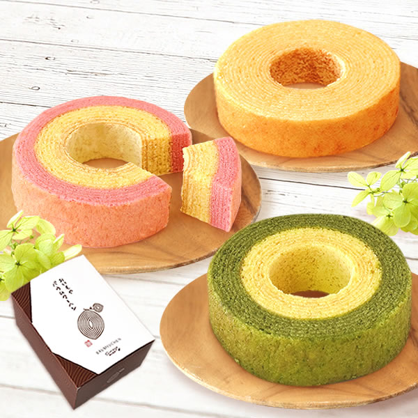 プチギフト お菓子 バウムクーヘン 3個 焼菓子 スイーツ ギフト 個包装 40代 50代 60代 70代