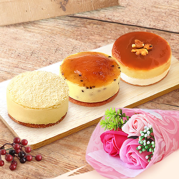 ギフト プレゼント スイーツ 送料無料 【マンマルノ＋ピンクブーケ】 花束 ソープフラワー ブーケ お菓子 和菓子 洋菓子 セット