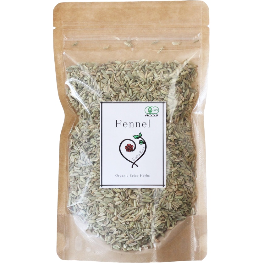 フェンネルシード 100g フェンネル 高品質 オーガニック 有機JAS フェンネルティー ハーブティー スパイス カレー fennel ウイキョウ 茴香 ハーブ ダイエット ティー お茶 サンタローサ