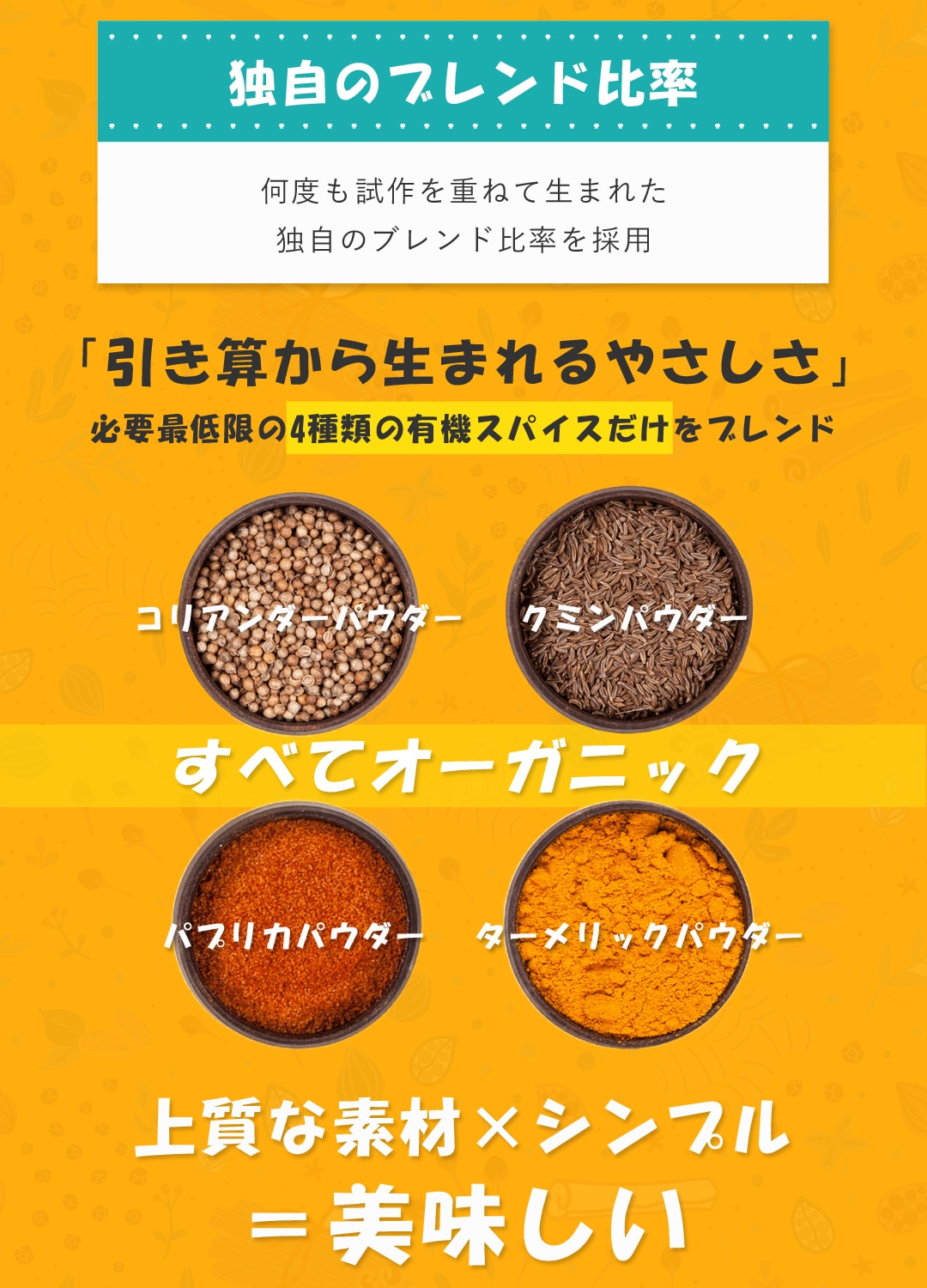 カレー粉 無添加 辛くない カレーパウダー 50g オーガニックスパイス ミックススパイス 有機JAS 子どもカレー ふりかけ カレー味 カレー味スパイス おやこカレー 辛みなし 調味料 小麦不使用 香料不使用 無薬品処理 保存料不使用 着色料不使用 非遺伝子組み換え 国内製造