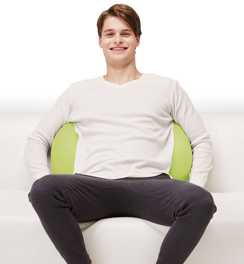 MOGU ボディジョイ・ミディアム 腰にやさしいとされるS字姿勢をキープする 穴あき クッション ビーズクッション 椅子 椅子のクッション イスのクッション 車 車のクッション 腰 背中 背あて 腰当て 背もたれ モグ レッド