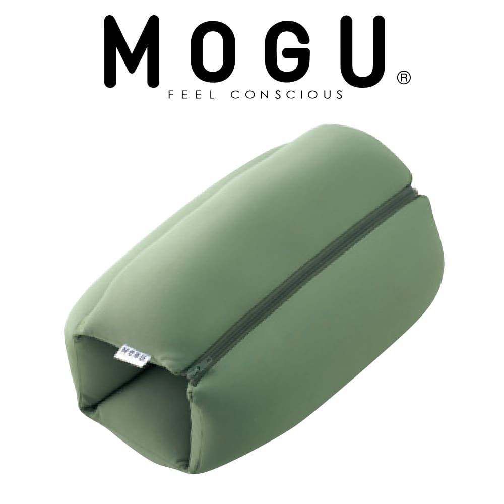 クッション MOGU(モグ) ロールクッション オリーブグリーン シートクッション や 背あて など、様々な場面で活躍する ビーズクッション 【ビーズ クッション 腰当て 背当て 椅子 いす イス 椅子のクッション イスのクッション