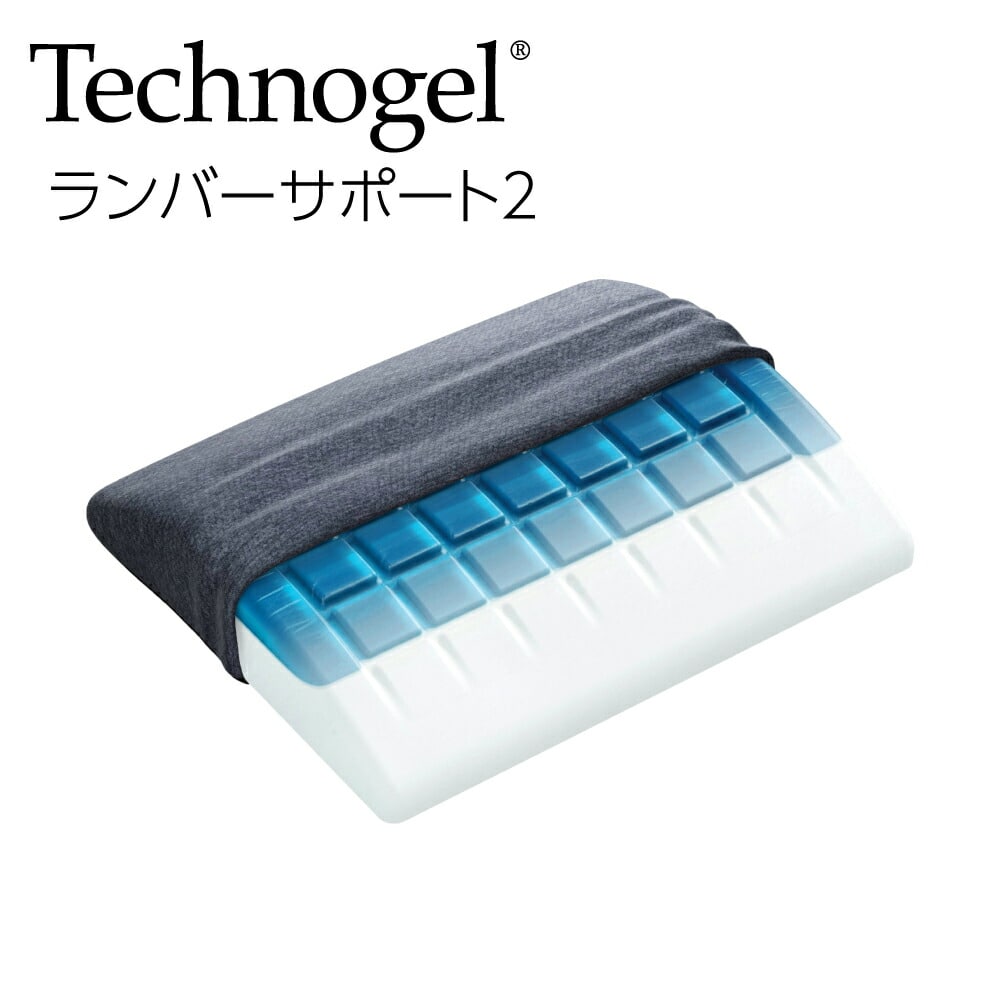 テクノジェル リビング ランバーサポート2 （腰に負担のかからない自然な姿勢で座ることができる背当てクッション） ジェルクッション ウレタン 椅子 いす クッション チェア 腰当 腰あて 車 ドライブ Technogel Living Lumbar Support 2