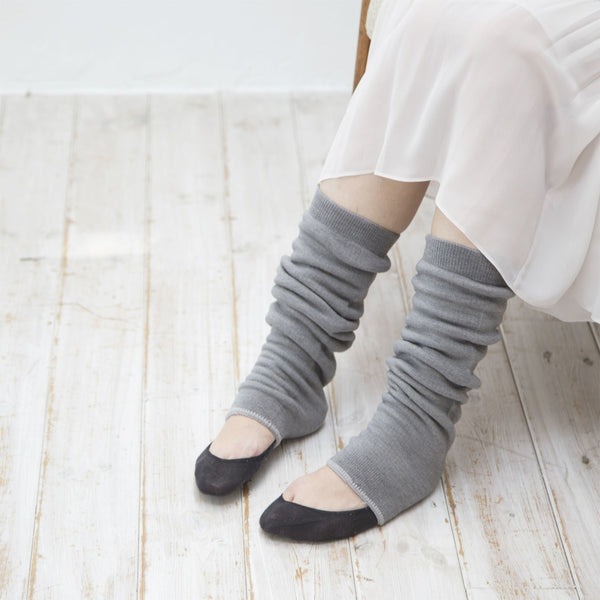 もちはだ 陽の国 裏起毛レッグウォーマー（足のつま先空きタイプ） 42cm丈