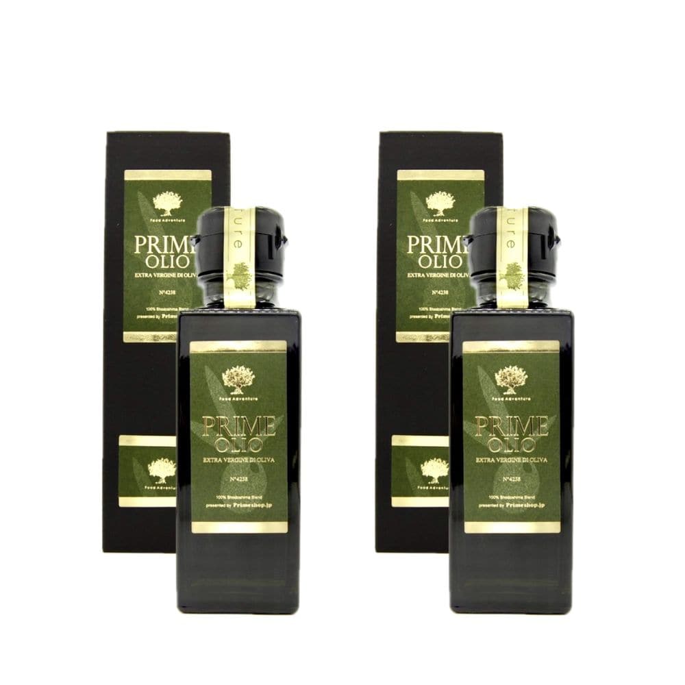 ◆2本◆100％小豆島産 エキストラバージン オリーブオイル 100ml×2本 PRIMEOLIO 小豆島ブレンド PRIME FOOD ADVENTURE 【賞味期限2027年4月1日】