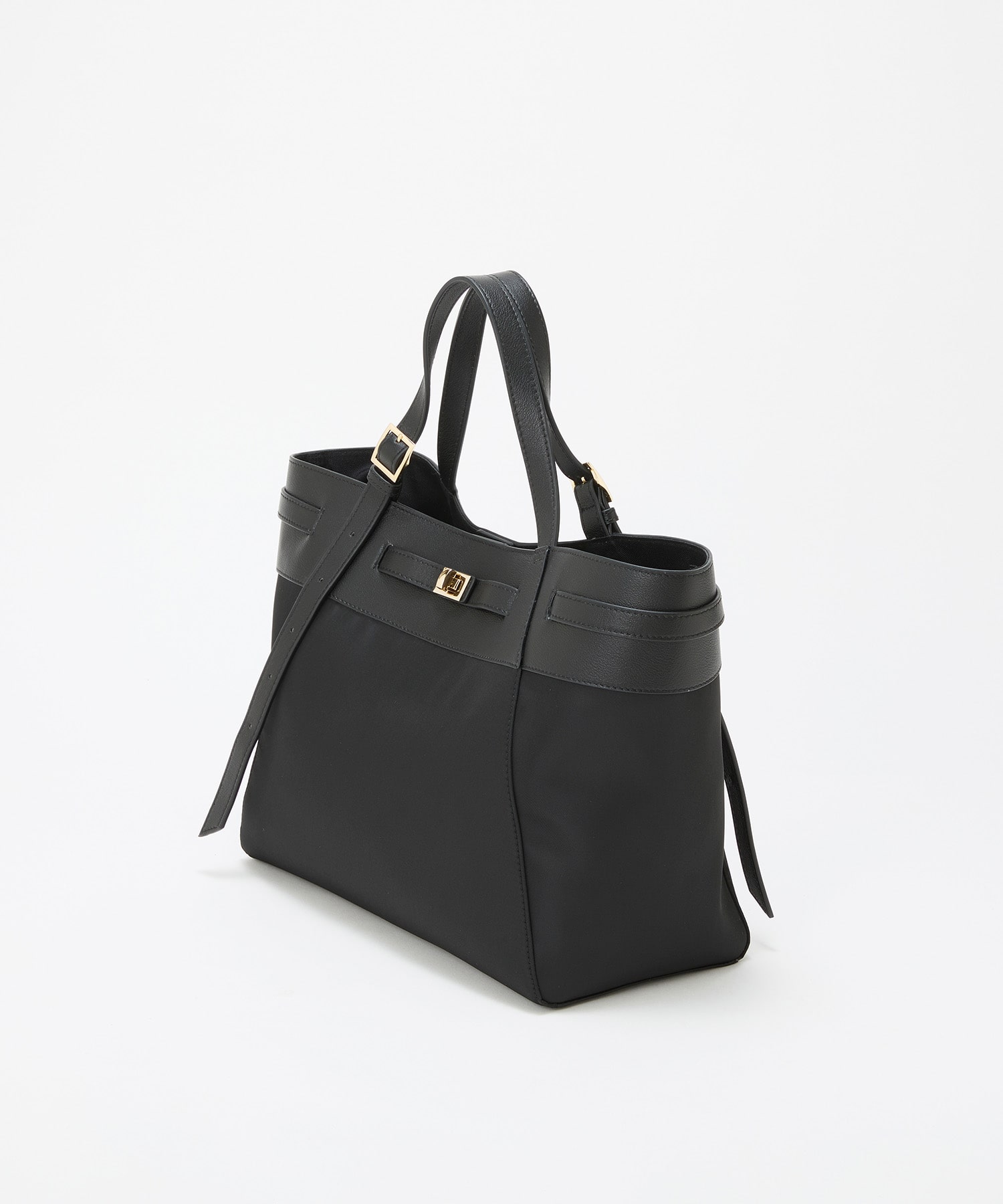 【TREASURE TOPKAPI】ナイロン レザーコンビ 2way トートバッグ A4対応 ブラック FREE