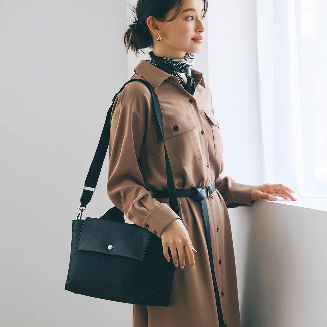 【Breath TOPKAPI】DAY TRIPPER デイトリッパー ナイロン 2way ミニ トートバッグ ブラック FREE