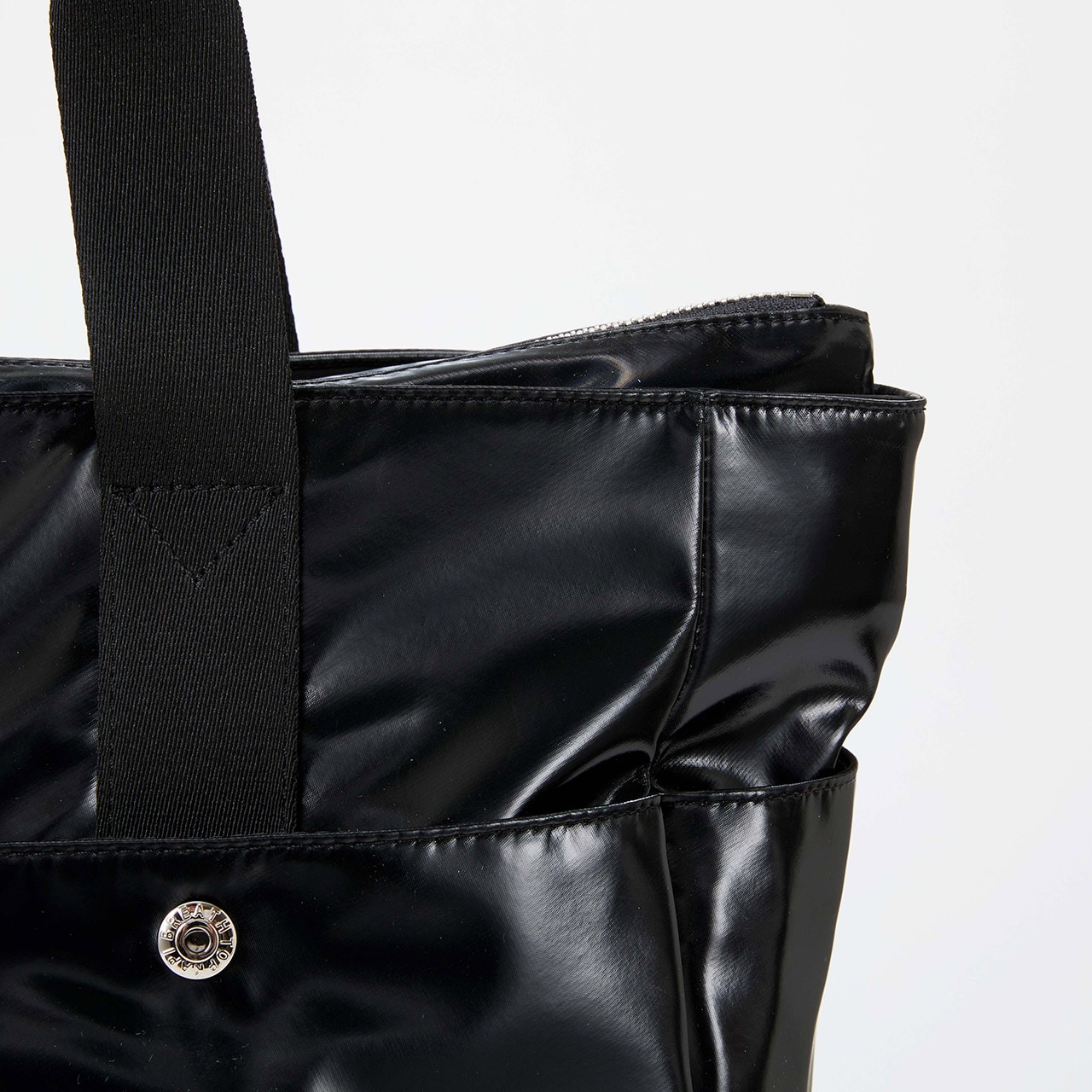 【Breath TOPKAPI】Train 防水ポリエステル ビッグ トートバッグ / 8ポケット/ キャリー対応 ブラック FREE