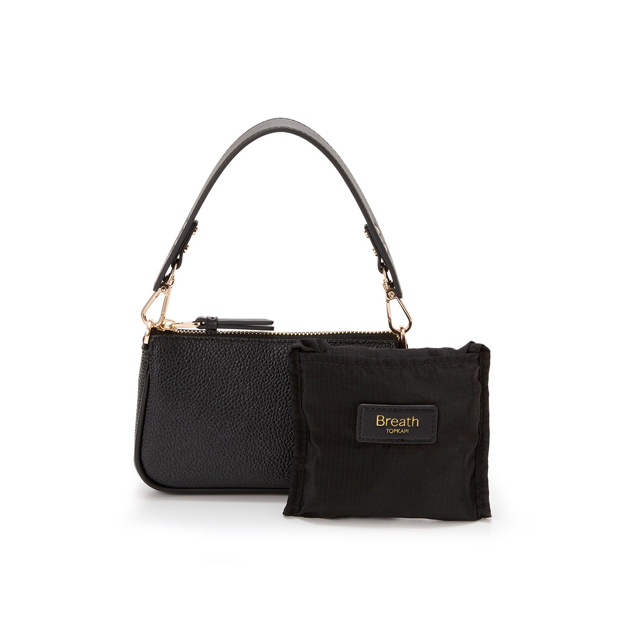 藤本美貴さんコラボ スコッチグレイン サブバッグ付きミニバッグ/撥水 ブラック FREE