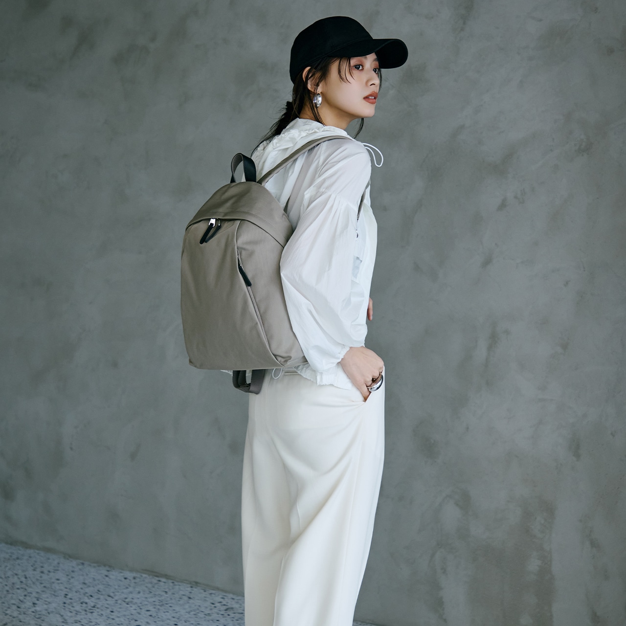 【Breath TOPKAPI】【撥水】マット ナイロン リュック グレー FREE