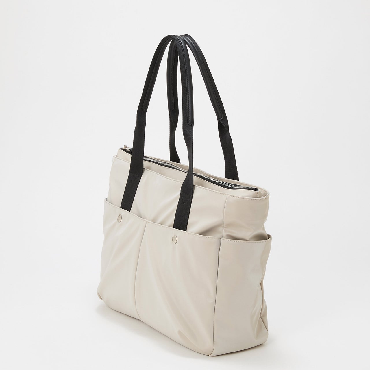 【Breath TOPKAPI】Train 防水ポリエステル ビッグ トートバッグ / 8ポケット/ キャリー対応 ライトベージュ FREE