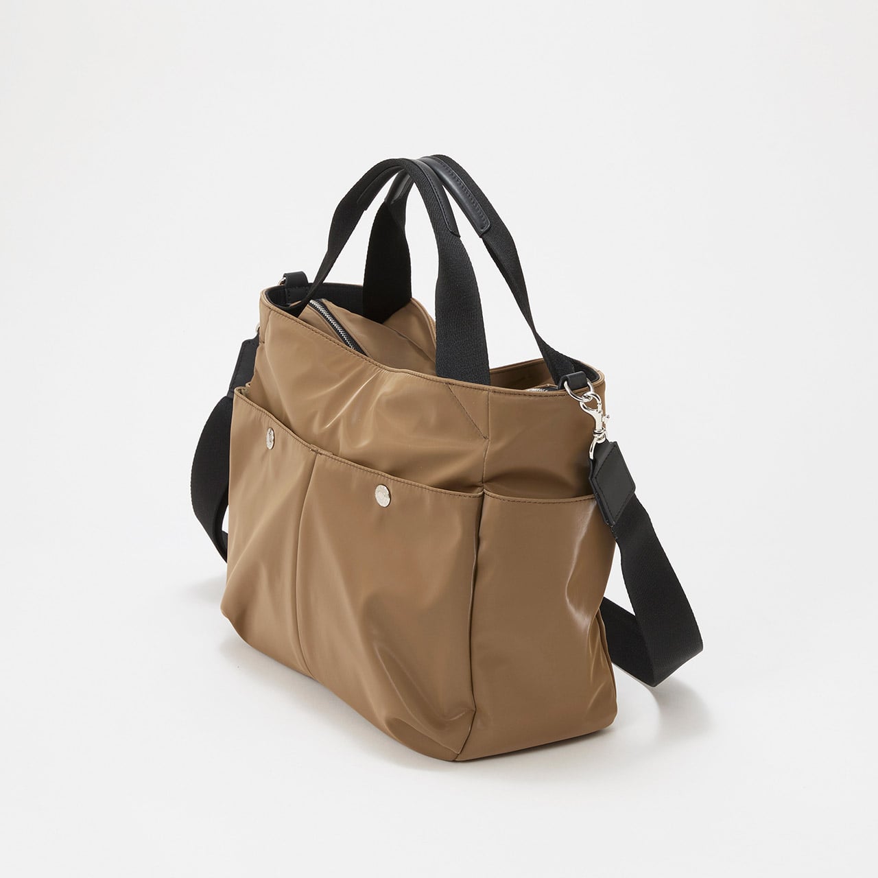 【Breath TOPKAPI】Train 防水ポリエステル ショルダー付き A4 トートバッグ / キャリー対応 ブラウン FREE