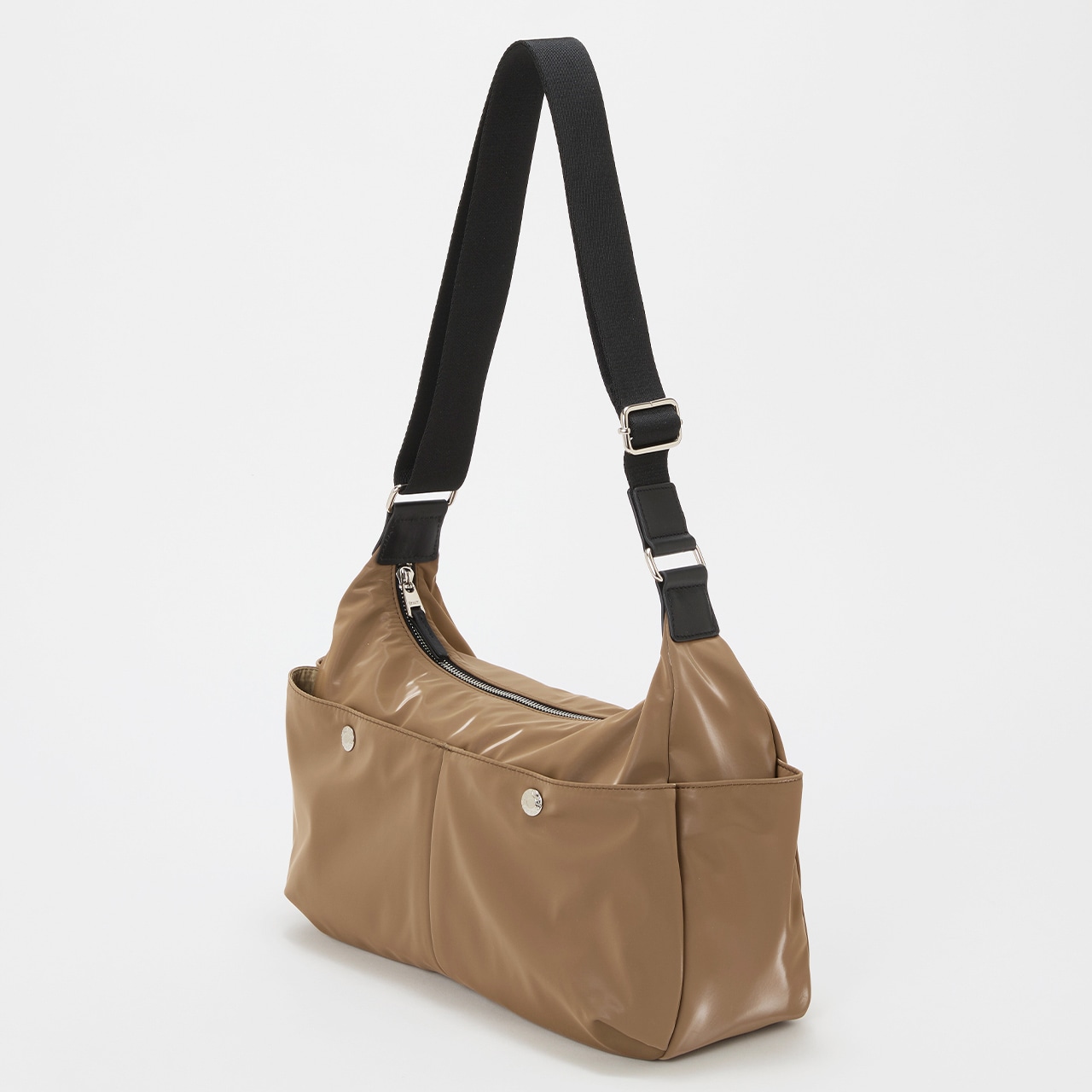 【Breath TOPKAPI】【軽量430g】Train 防水ポリエステル ワイド ショルダーバッグ ブラウン FREE