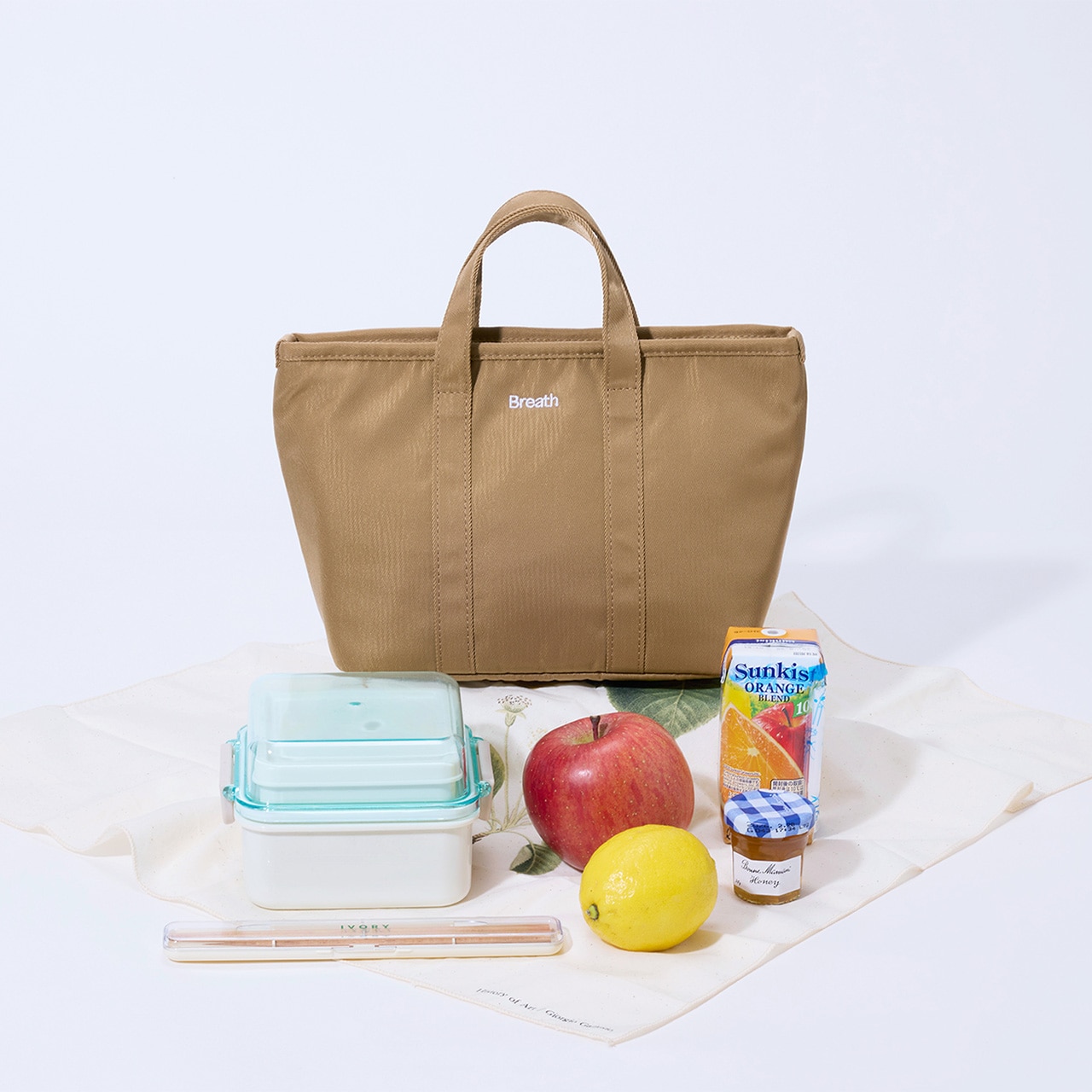 CHILLGO 保冷バッグ付き ナイロン トートバッグ L / 撥水 ベージュ FREE