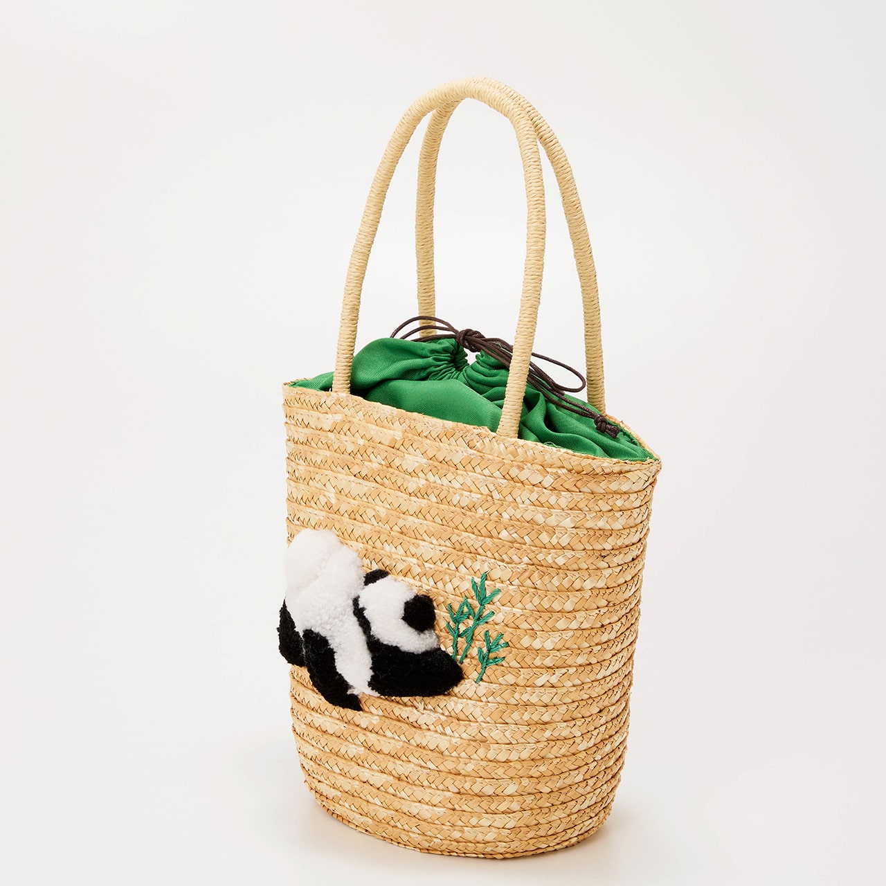【TREASURE TOPKAPI】 アニマル カゴバッグ【ハシビロコウ/ パンダ/ カバ】 グリーン FREE