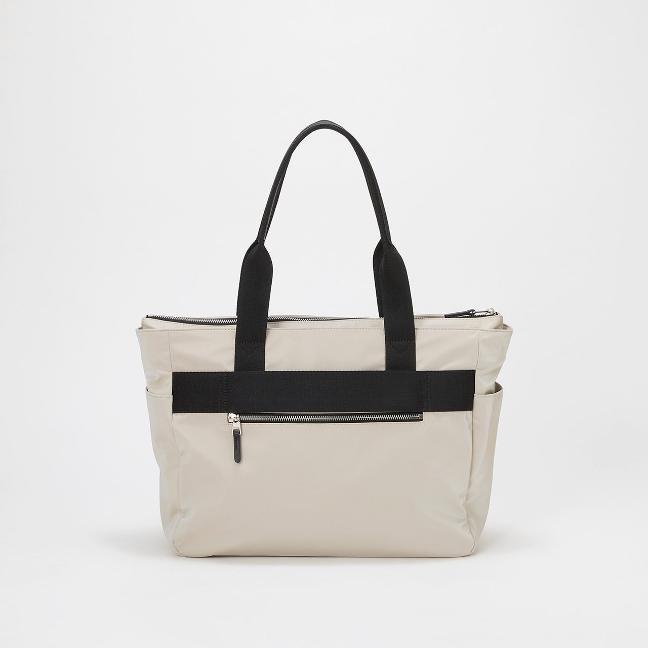 【Breath TOPKAPI】Train 防水ポリエステル ビッグ トートバッグ / 8ポケット/ キャリー対応 ライトベージュ FREE