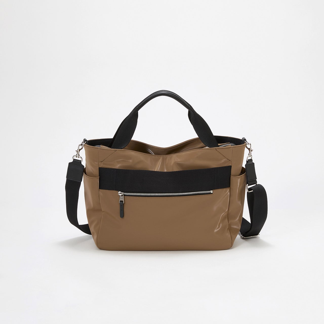 【Breath TOPKAPI】Train 防水ポリエステル ショルダー付き A4 トートバッグ / キャリー対応 ブラウン FREE