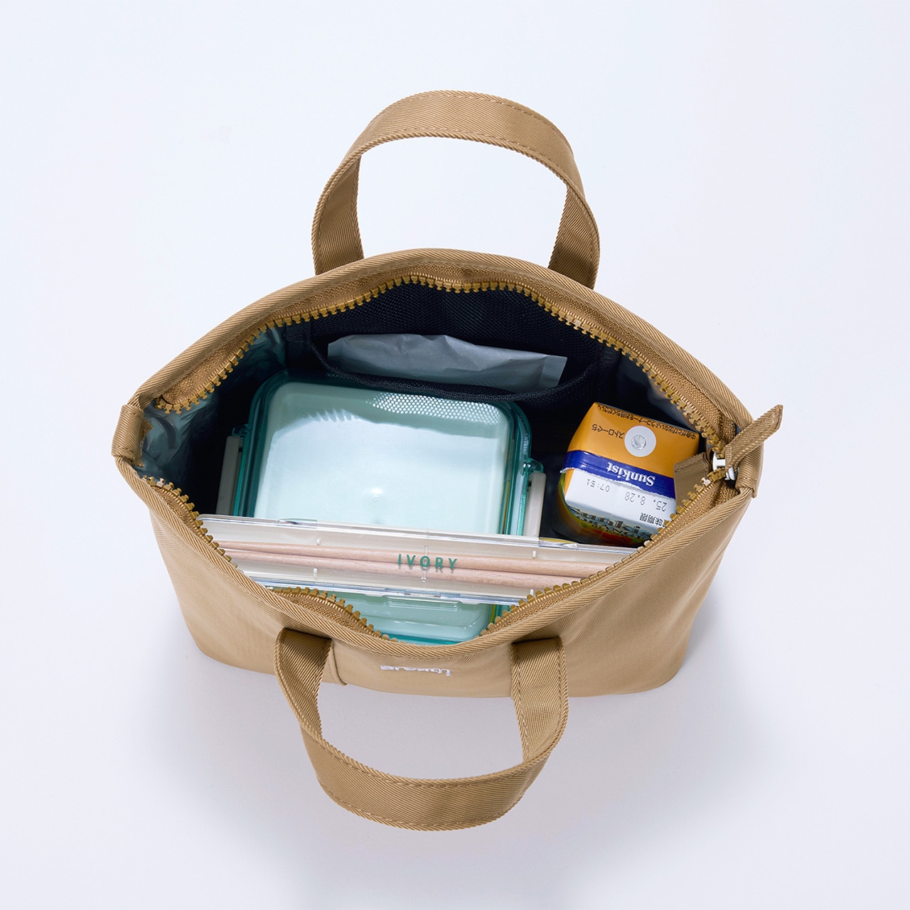 CHILLGO 保冷バッグ付き ナイロン トートバッグ L / 撥水 ベージュ FREE