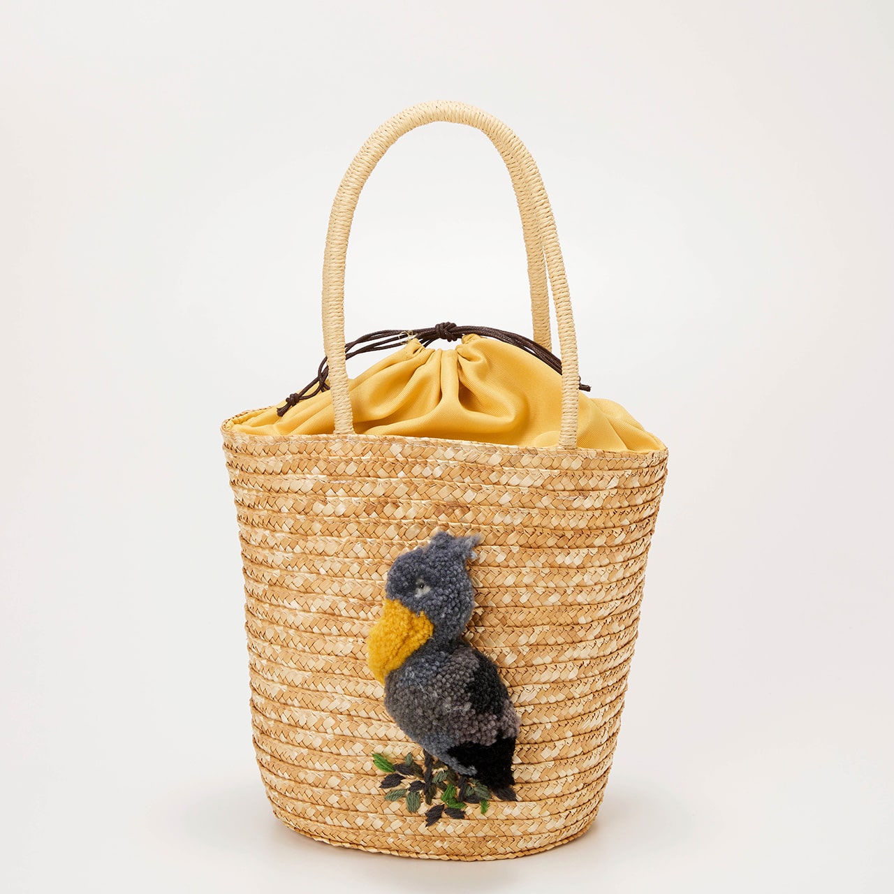 【TREASURE TOPKAPI】 アニマル カゴバッグ【ハシビロコウ/ パンダ/ カバ】 イエロー FREE