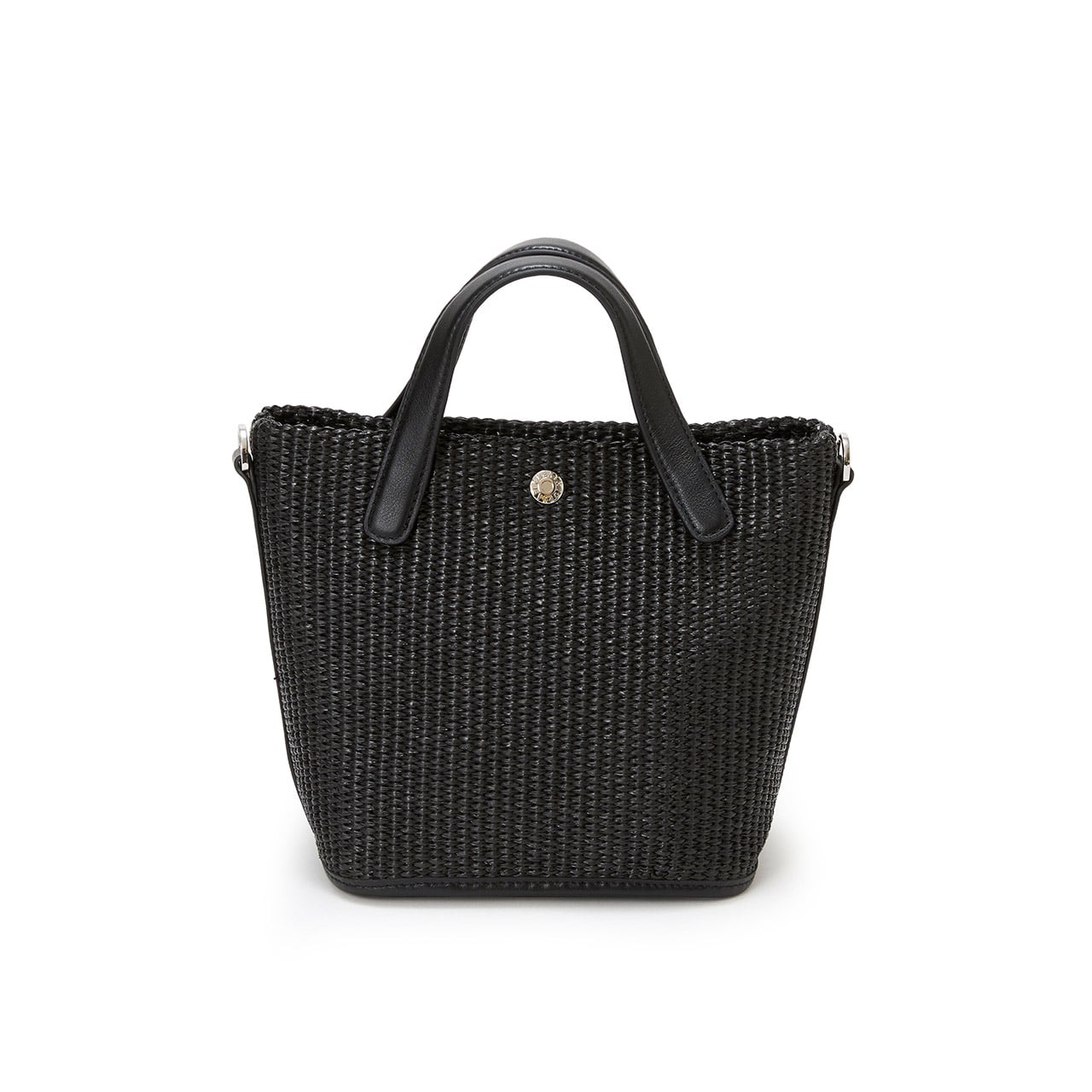 【Breath TOPKAPI】レザーハンドル ショルダー付き トート カゴバッグ ホワイト FREE