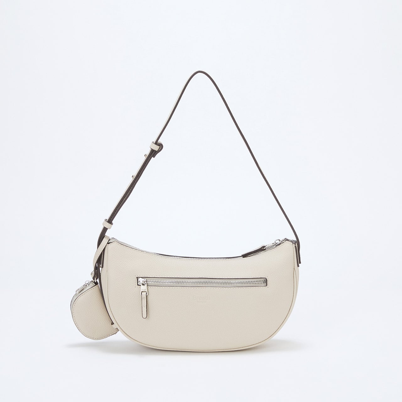 シュリンクレザー ハーフムーン ショルダーバッグ / チャーム付き オフ FREE