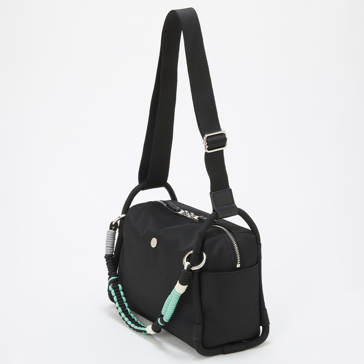 コードチャーム付き ショルダーバッグ ブラック FREE