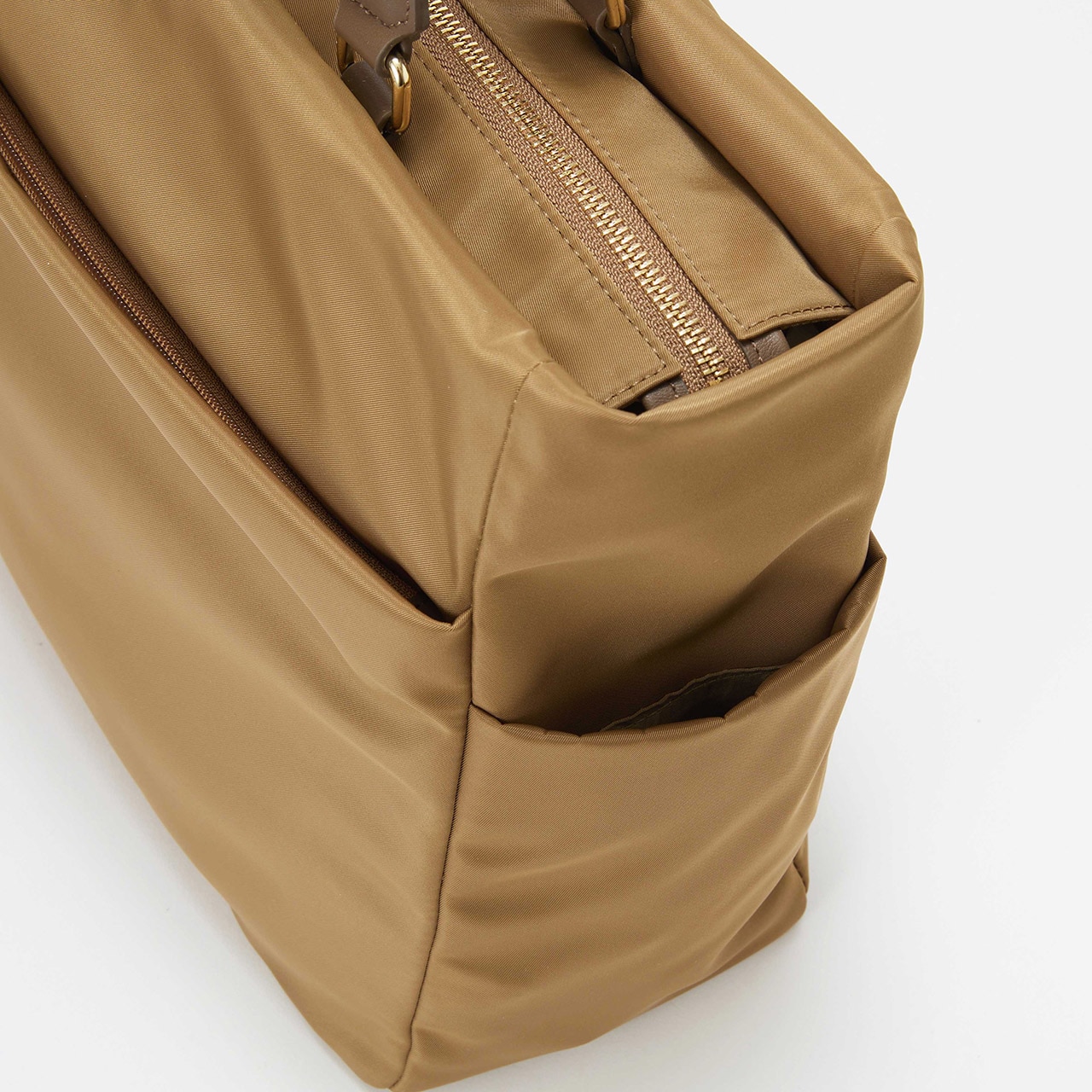 【Breath TOPKAPI】ナイロン 多機能 A4 トートバッグ / 撥水 キャメル FREE