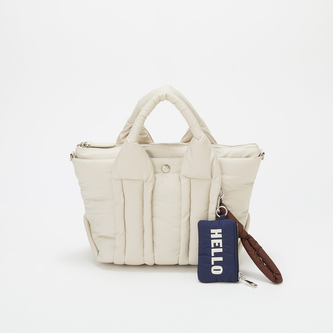 【Breath TOPKAPI】パフィング 2way ミニ トートバッグ チャーム付き ブラック FREE