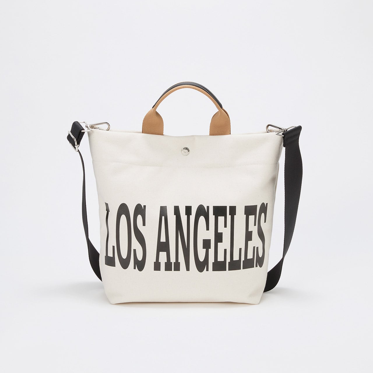 【Breath TOPKAPI】シティ プリント キャンバス スクエアトートバッグ / ショルダー付き オフ FREE