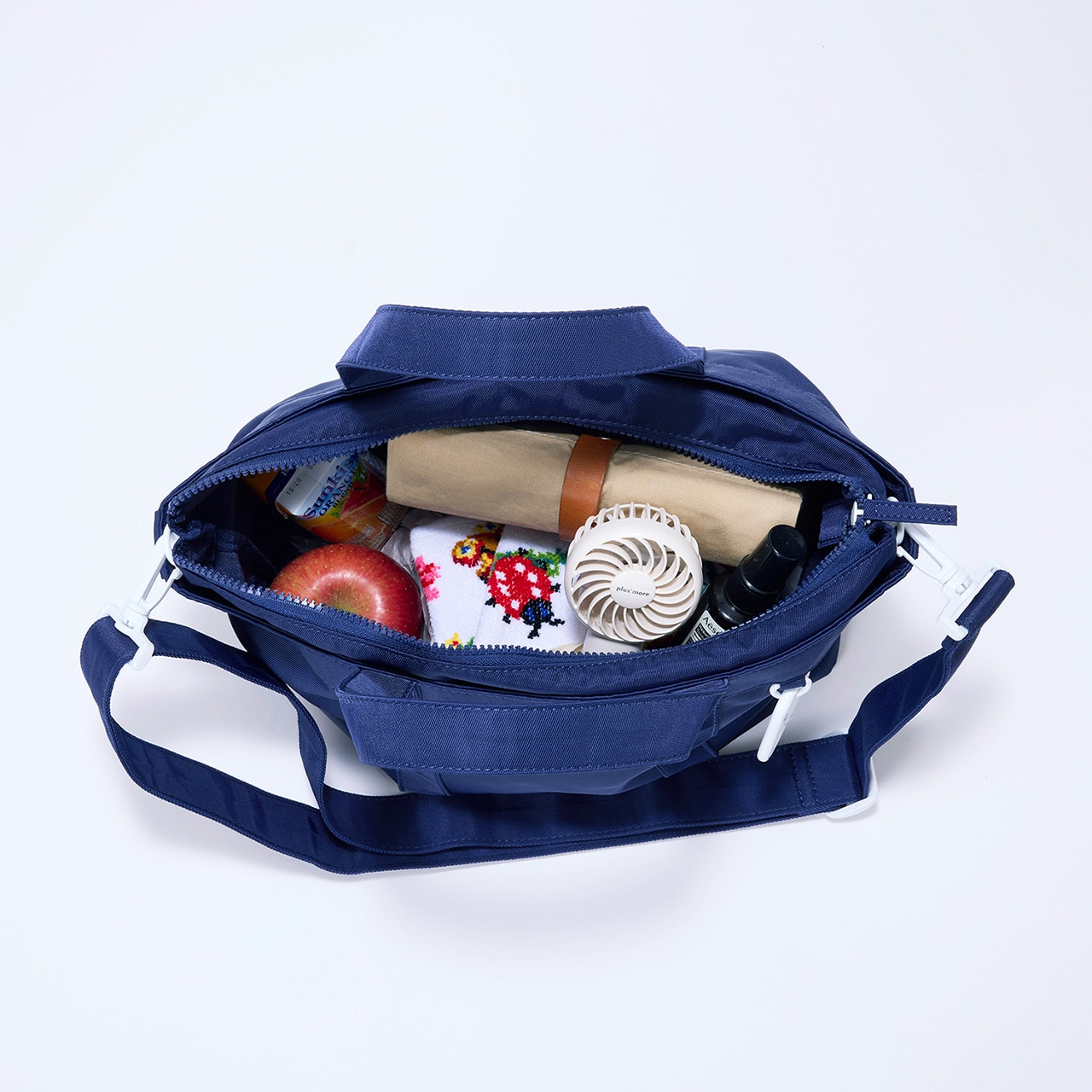 CHILLGO 保冷バッグ付き ショルダー付き ナイロン トートバッグ M / 撥水 ネイビー FREE