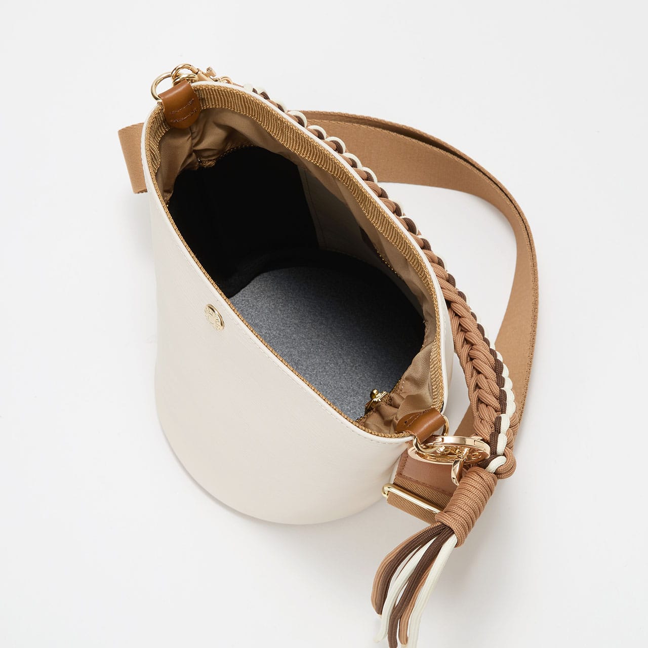 RIPPLE リプル コードハンドル 2way バケツ ショルダーバッグ オフ FREE