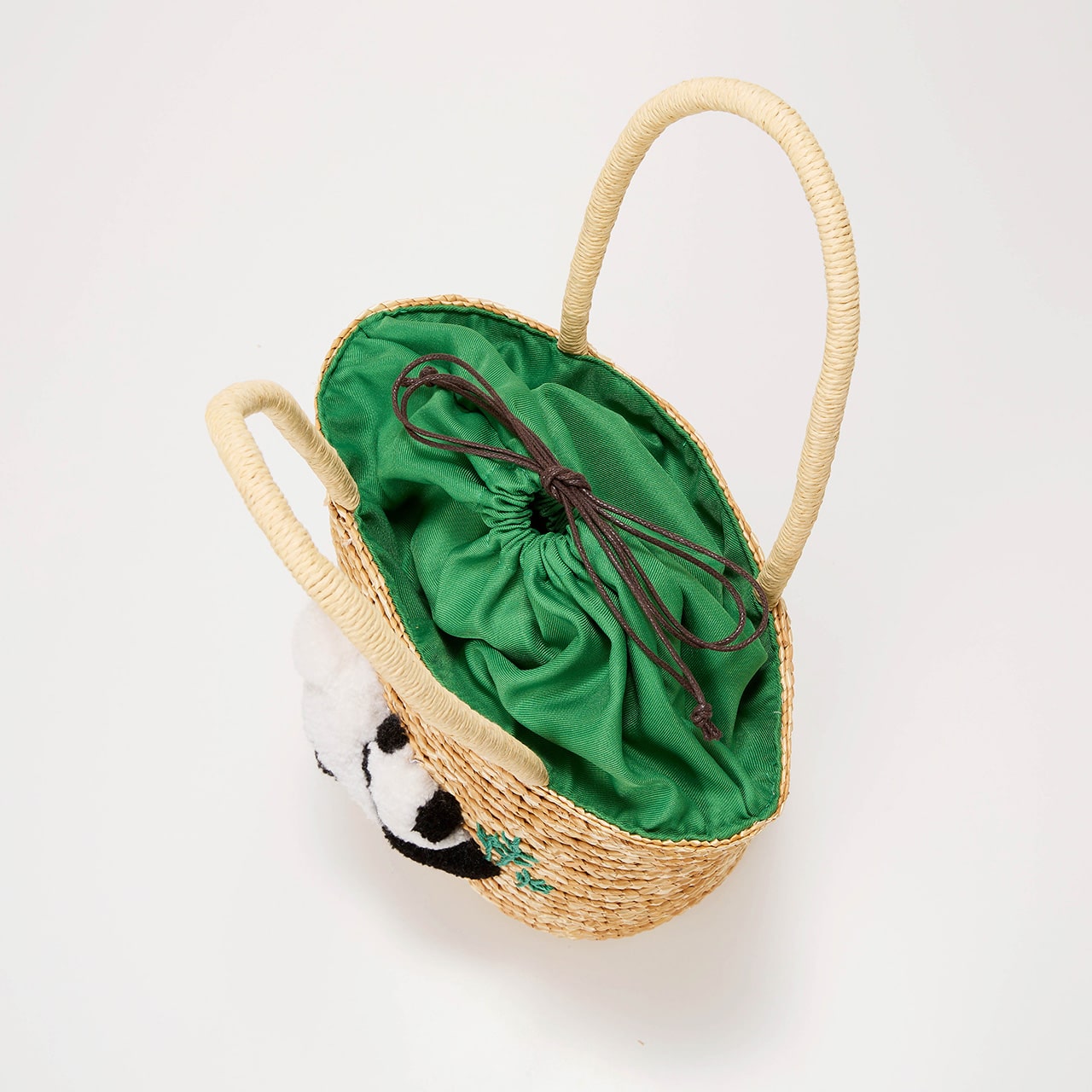 【TREASURE TOPKAPI】 アニマル カゴバッグ【ハシビロコウ/ パンダ/ カバ】 グリーン FREE