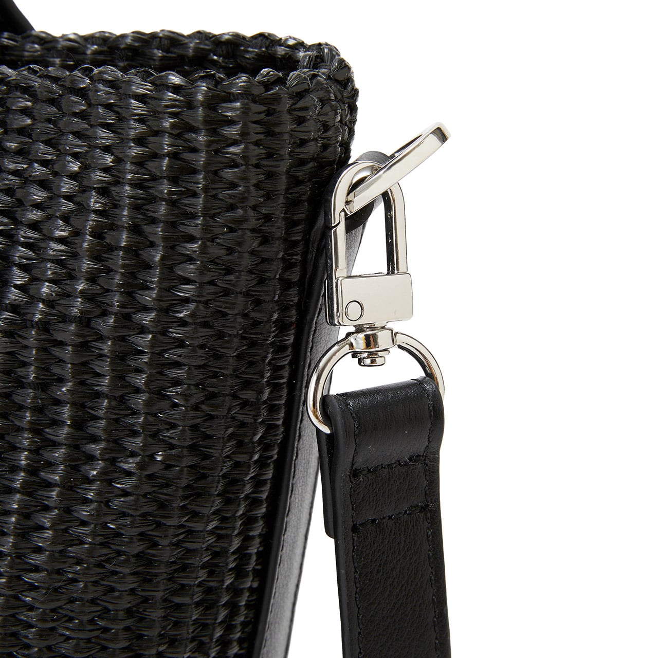 【Breath TOPKAPI】レザーハンドル ショルダー付き トート カゴバッグ ホワイト FREE