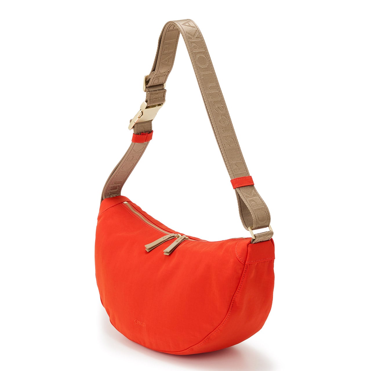 【Breath TOPKAPI】Freely フリーリー ナイロン ロゴテープ ラウンド ショルダーバッグ ブラック FREE