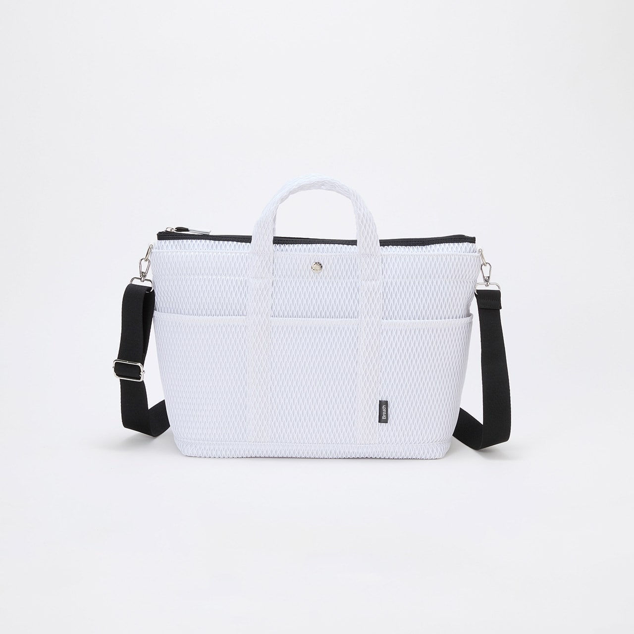 【Breath TOPKAPI】ポリメッシュ ショルダー付き A4 トートバッグ ブラック FREE