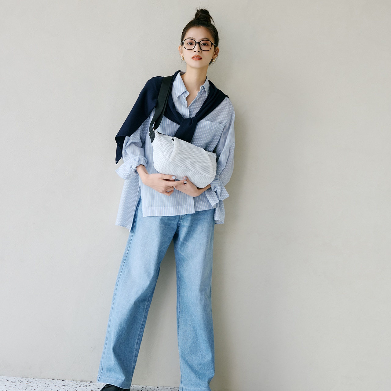 【Breath TOPKAPI】ポリメッシュ ショルダーバッグ ホワイト FREE