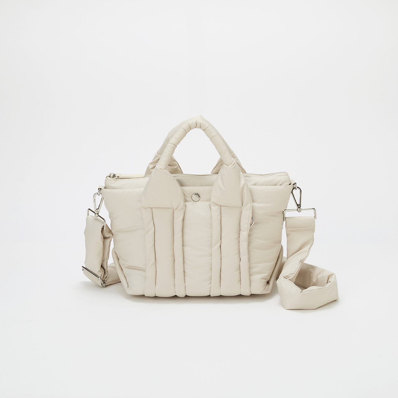 【Breath TOPKAPI】パフィング 2way ミニ トートバッグ チャーム付き ブラック FREE