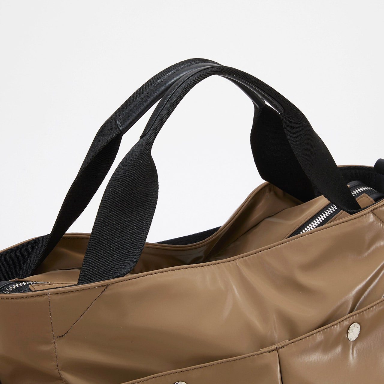 【Breath TOPKAPI】Train 防水ポリエステル ショルダー付き A4 トートバッグ / キャリー対応 ブラウン FREE