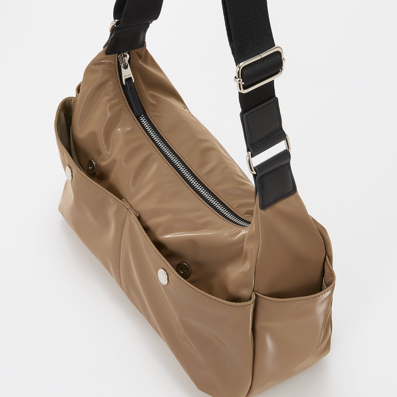 【Breath TOPKAPI】【軽量430g】Train 防水ポリエステル ワイド ショルダーバッグ ブラウン FREE