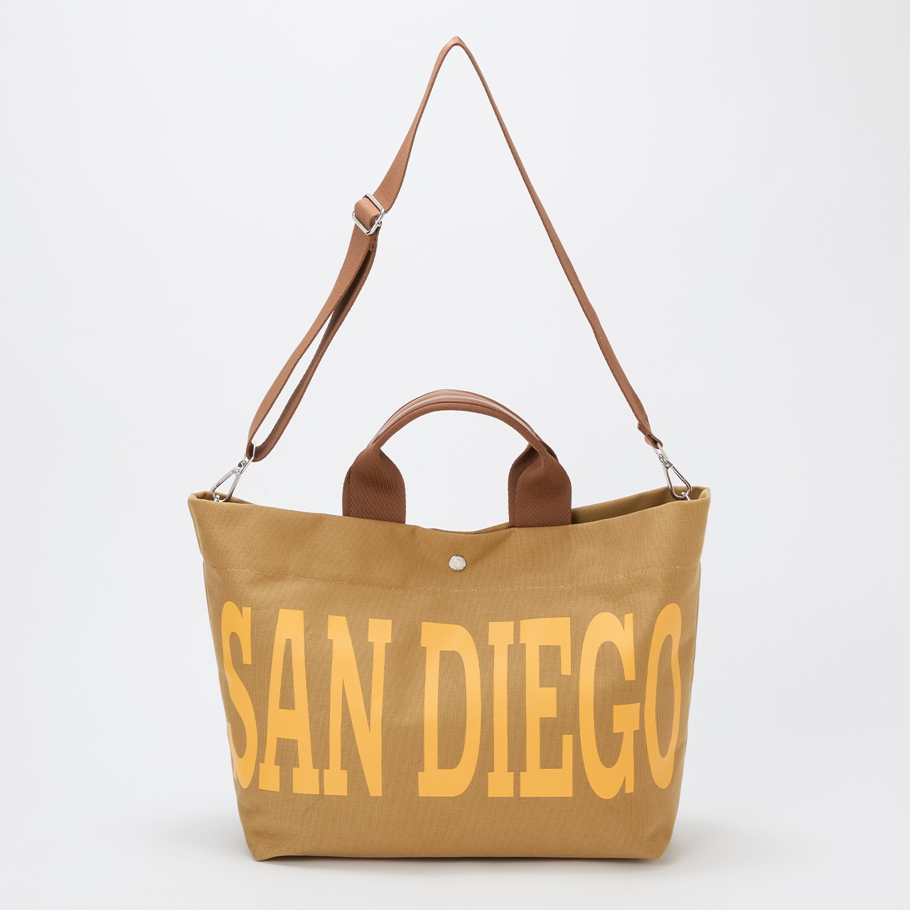 【Breath TOPKAPI】シティ プリント キャンバス 2way トートバッグ / A4対応 ブラウン FREE