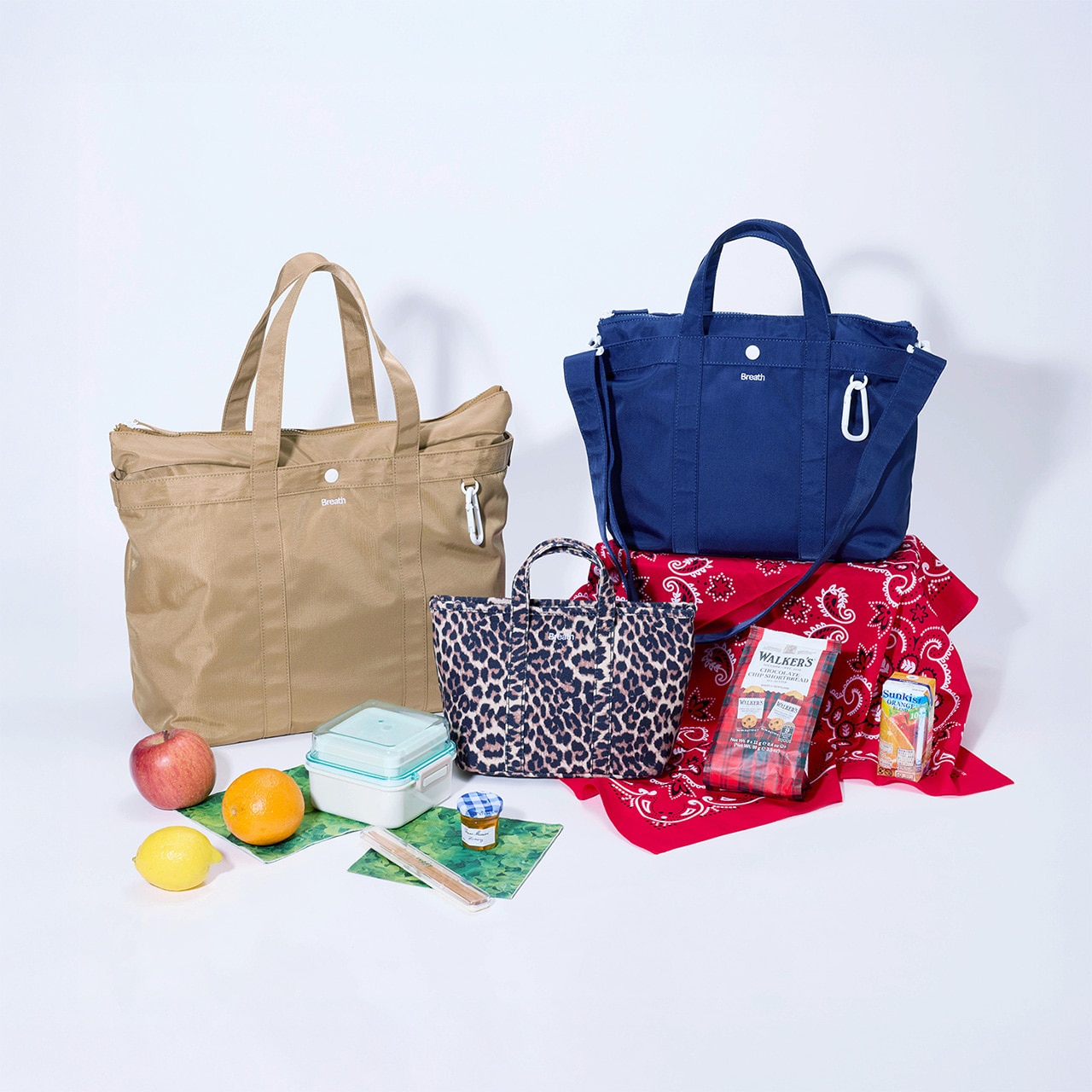 CHILLGO 保冷バッグ付き ショルダー付き ナイロン トートバッグ M / 撥水 ネイビー FREE