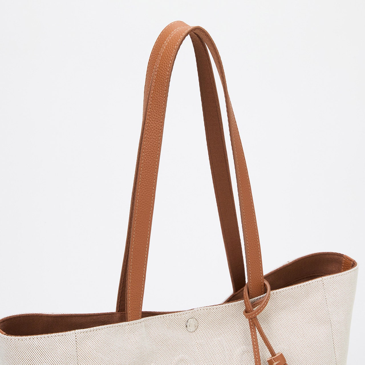 【Breath TOPKAPI】SMILE COLLECTION エンボス スマイル ビッグ トートバッグ /スマイルチャーム付き ベージュ FREE