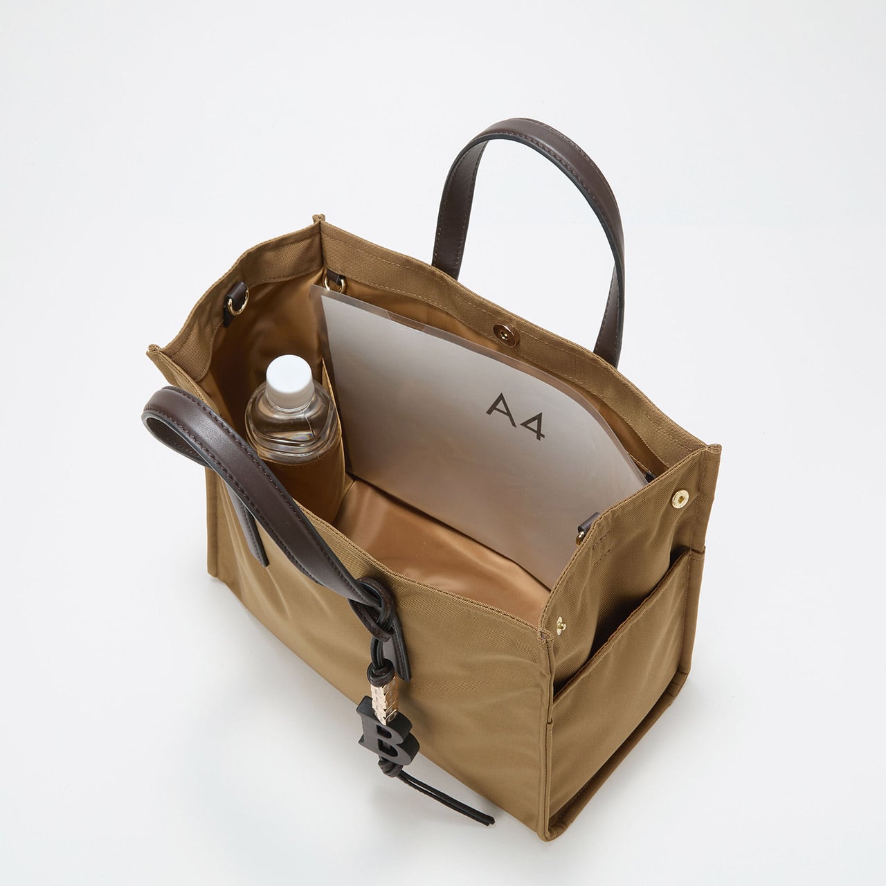 撥水 マルチway スクエア A4 トートバッグ / 10ポケット ブラック FREE