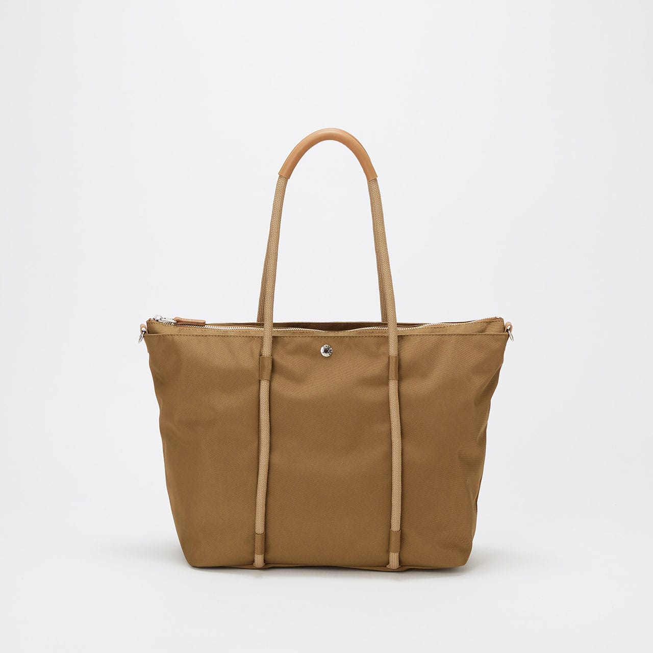 コードチャーム付き ビッグ トートバッグ キャメル FREE