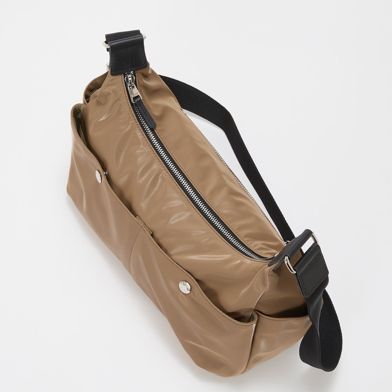 【Breath TOPKAPI】【軽量430g】Train 防水ポリエステル ワイド ショルダーバッグ ブラウン FREE